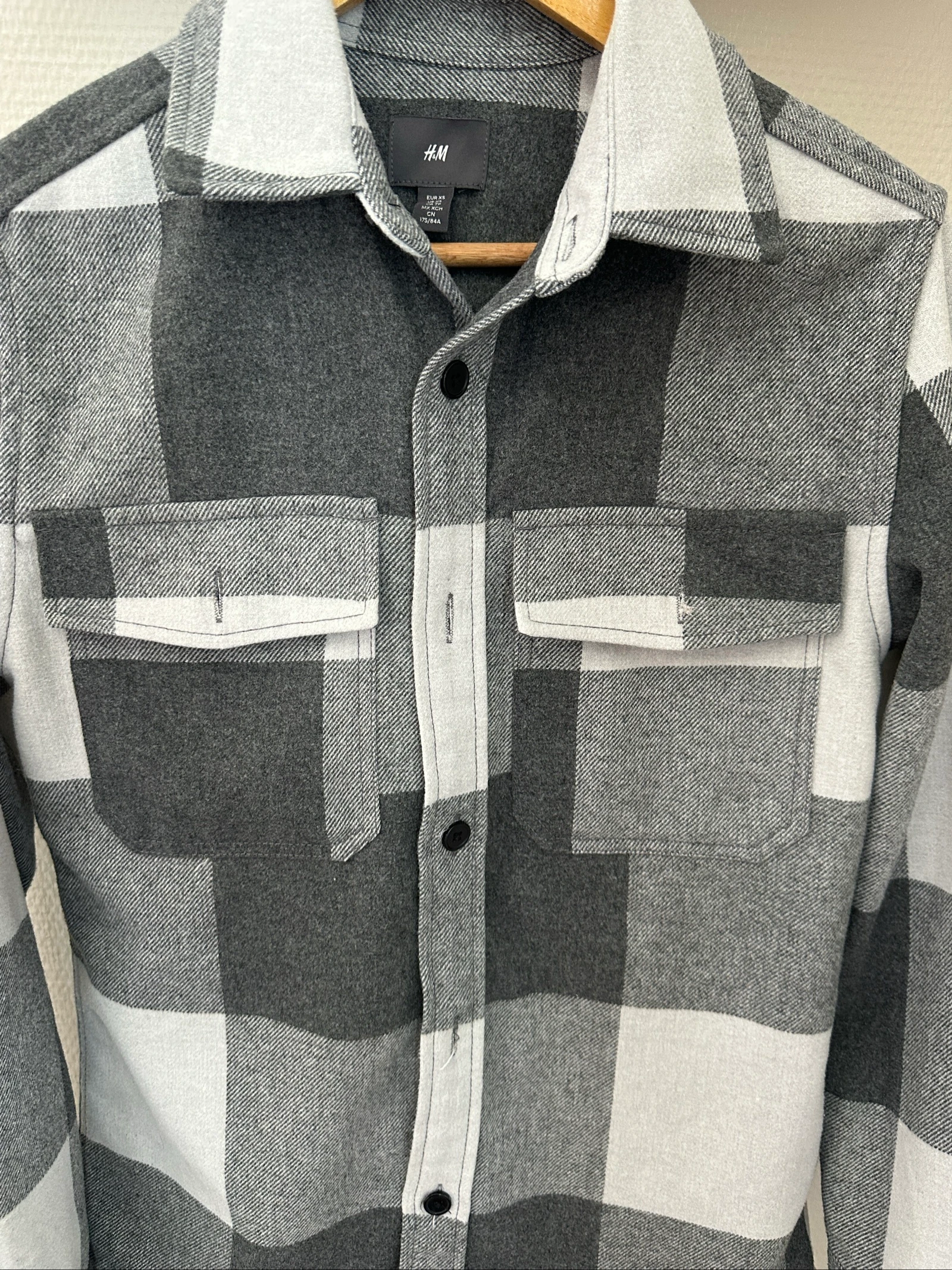 Camisa masculina xadrez H&M – Tamanho PP – photo 3